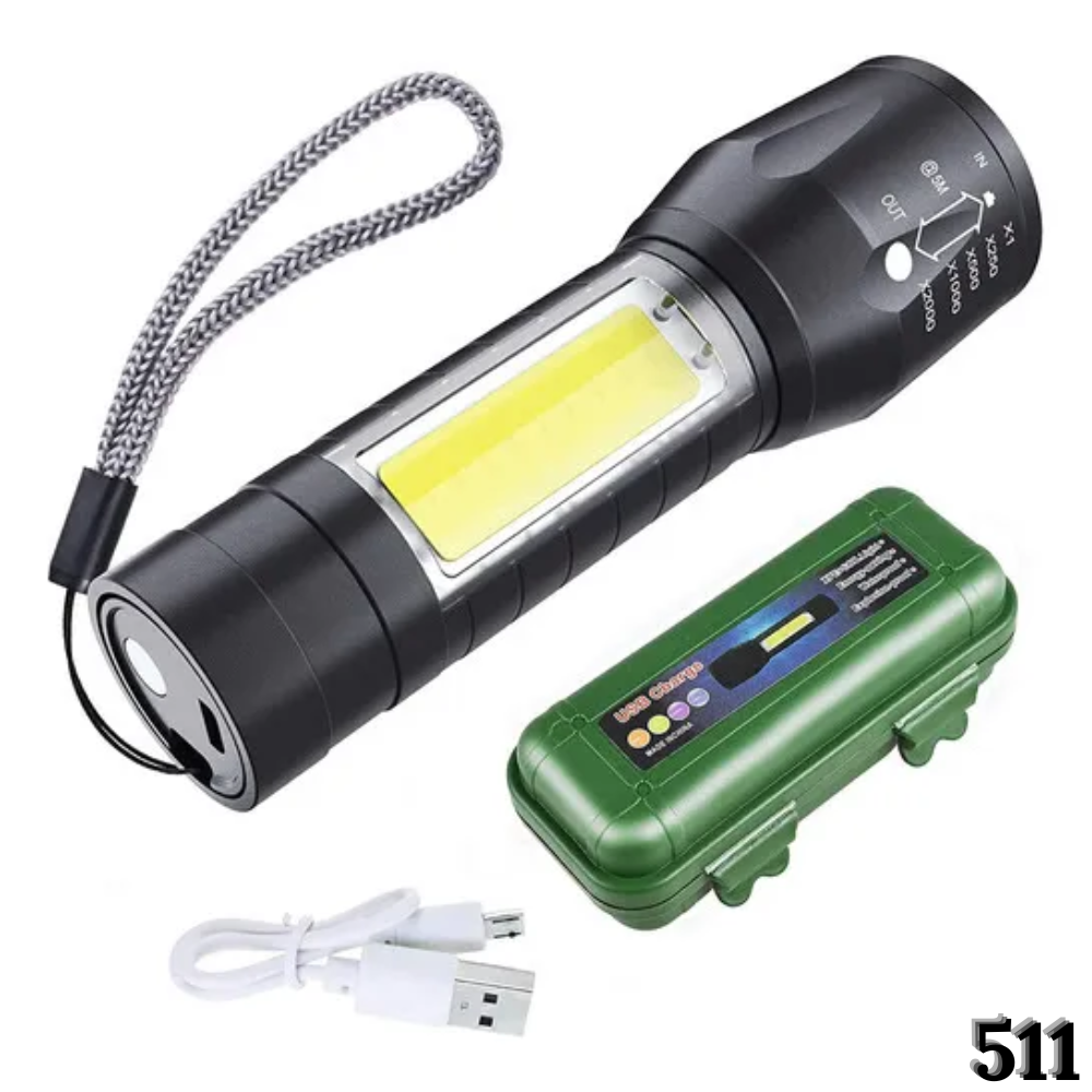 Linterna Tactica Led Recargable Usb 511